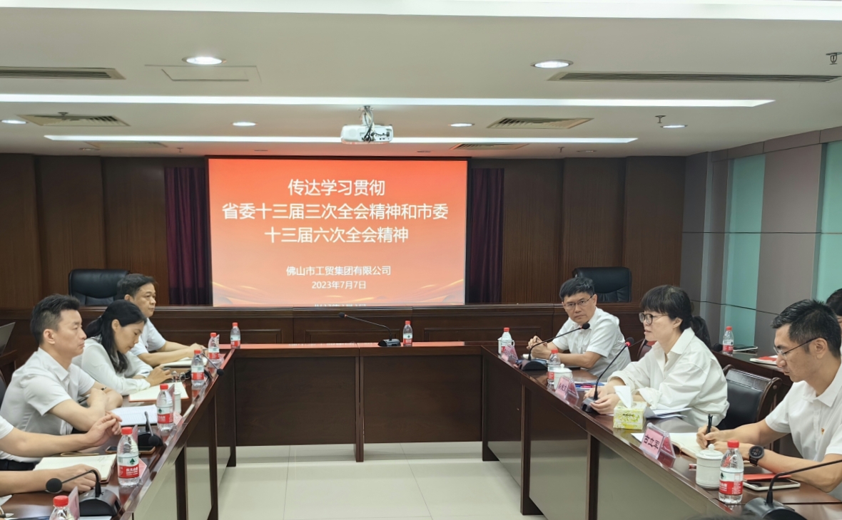 錨定“走在前列”新標(biāo)高，在高質(zhì)量發(fā)展新征程中揚帆起航——佛山工貿(mào)集團(tuán)傳達(dá)學(xué)習(xí)貫徹省委十三屆三次全會精神、市委十三屆六次全會精神和鄭軻書記在國資國企調(diào)研座談會上的講話精神